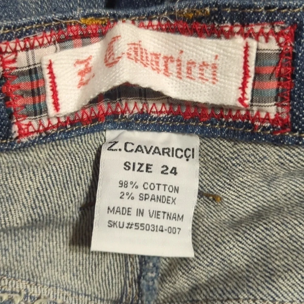 Z. Cavaricci Plus Size Straight Cut Mid Rise Blue Jeans
